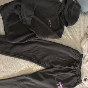 White Fox Boutique Gray Hoodie and Sweatpants Set